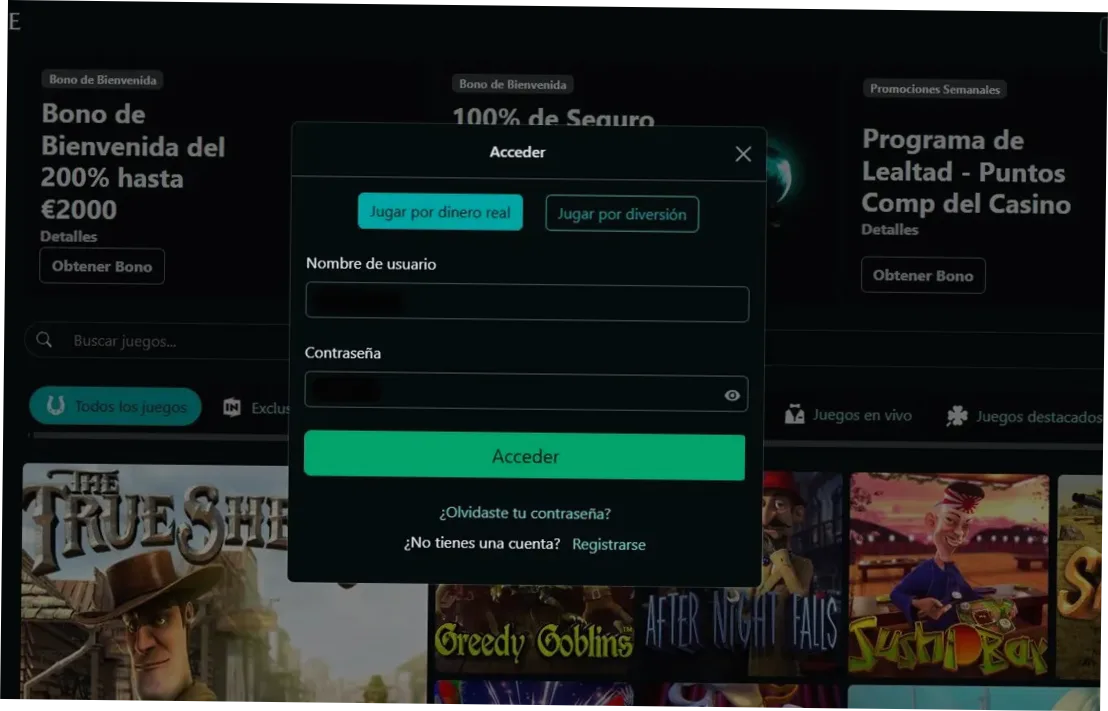 True Fortune Casino – Sección de juegos